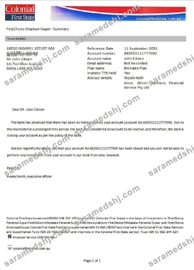 Australia_Colonial first state_closure reference